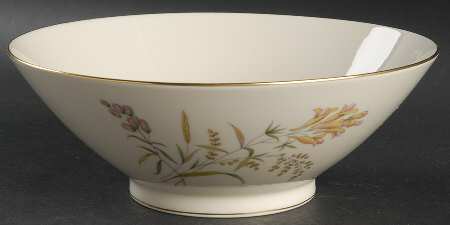 Summer Blossoms Ivory 8" Round Vegetable Bowl