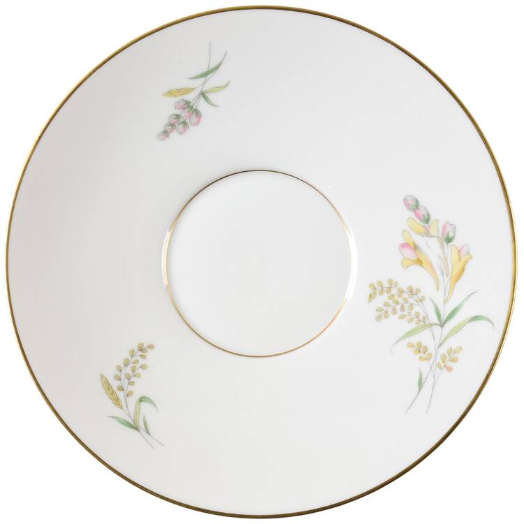 Summer Blossoms White Saucer for Cream Soup Bowl