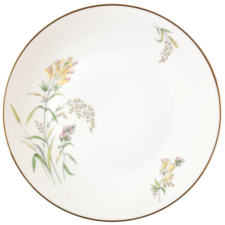Summer Blossoms White Salad Plate
