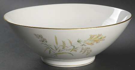 Summer Blossoms White 10" Round Vegetable Bowl