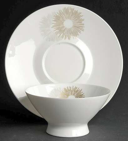 Sunburst Footed No Handles Cream Soup & Saucer Set