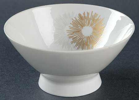 Sunburst Footed No Handles Cream Soup Bowl
