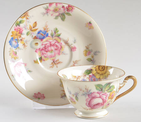 The Sunray Footed Demitasse Cup & Saucer Set