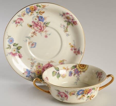 The Sunray Flat Cream Soup Bowl & Saucer Set