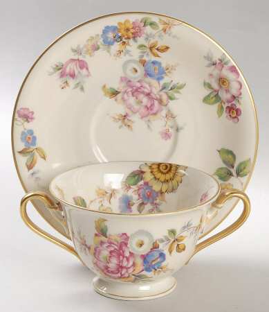 The Sunray Footed Bouillon Cup & Saucer