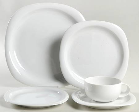 Suomi White 5 Piece Place Setting by Rosenthal - Continental