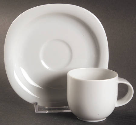 Suomi White Flat Demitasse Cup & Saucer Set