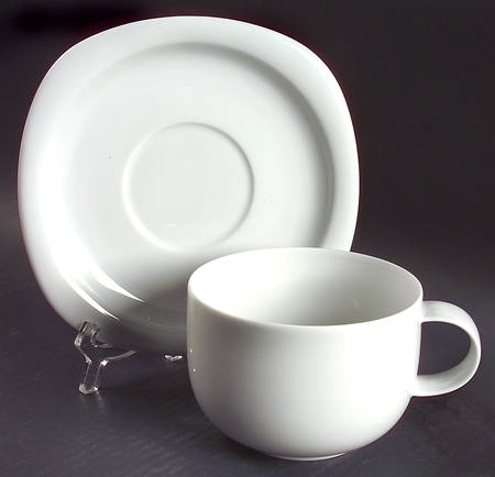 Suomi White Breakfast Cup & Saucer Set