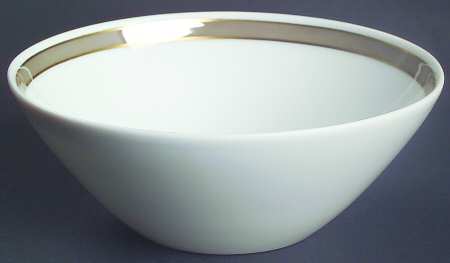 Taupe Band Fruit/Dessert (Sauce) Bowl
