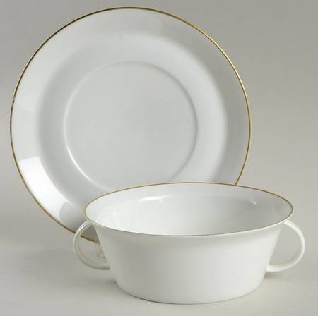 Tempelhof Flat Cream Soup Bowl & Saucer Set