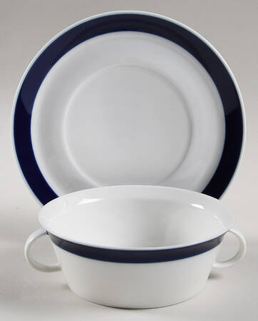 Terzo Flat Cream Soup Bowl & Saucer Set