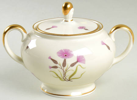 Thistle (Rim) Sugar Bowl & Lid