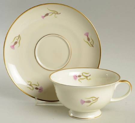 Thistle (Rim) Footed Cup & Saucer Set