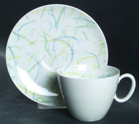 Threads Flat Cup & Saucer Set