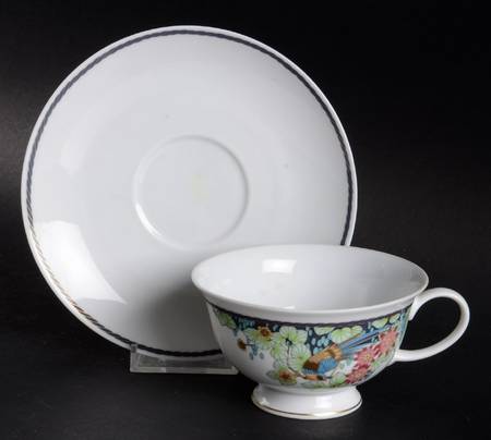 Tropical Dusk Footed Cup & Saucer Set
