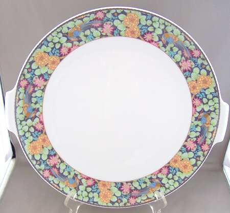 Tropical Dusk Handled Cake Plate