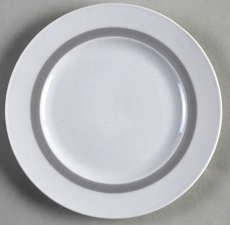 Variations White Rim with Gray (Gray Band) Bread & Butter Plate