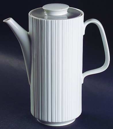 Variations White Rim with Gray (Gray Band) Coffee Pot & Lid