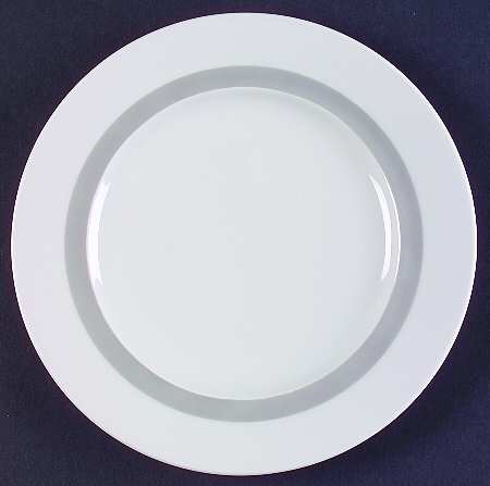 Variations White Rim with Gray (Gray Band) Salad Plate