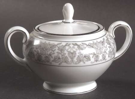 Venetian (Platinum Trim) Sugar Bowl & Lid