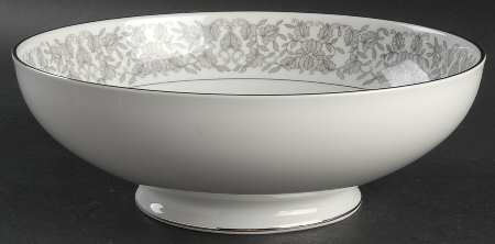Venetian (Platinum Trim) 9" Round Vegetable Bowl