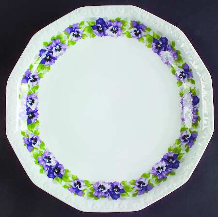 Violets Cake Plate