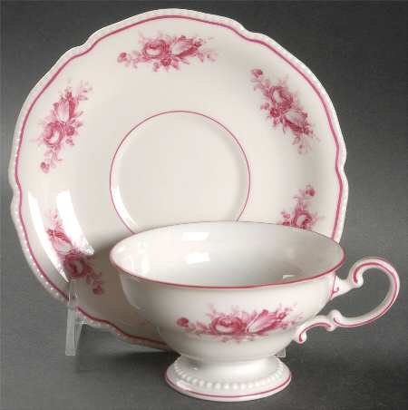 Vienna Rose Footed Cup & Saucer Set