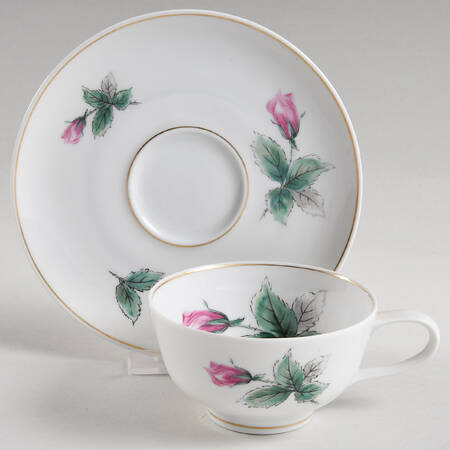 Victoria Rose Footed Cup & Saucer Set