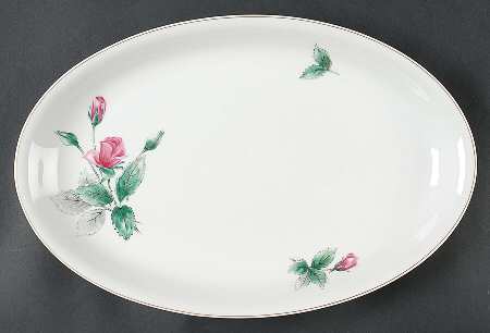 Victoria Rose 15" Oval Serving Platter