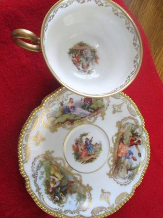 Watteau Saucer for Demitasse Cup