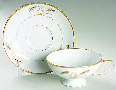 Wheatfield Footed Cup & Saucer Set
