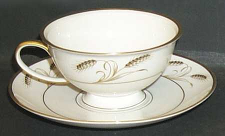 Wheatfield Footed Cup & Saucer Set