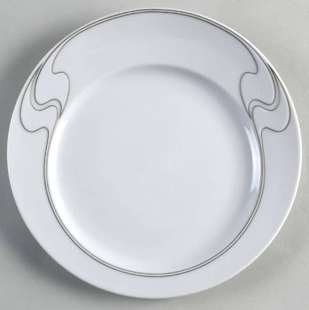 White Gold Salad Plate