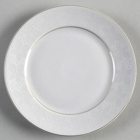 White Velvet (Gold) Bread & Butter Plate