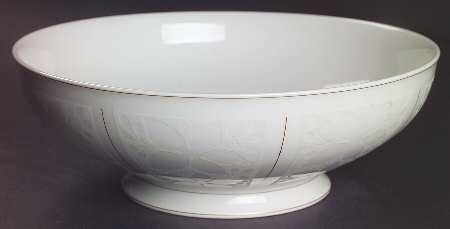 White Velvet (Gold) 9" Round Vegetable Bowl