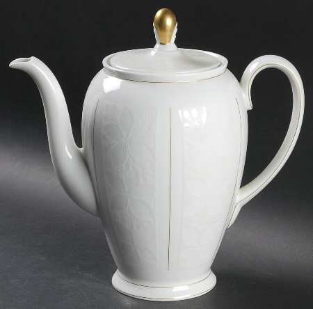 White Velvet (Gold) Coffee Pot & Lid