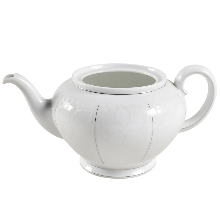White Velvet (Platinum) Teapot No Lid