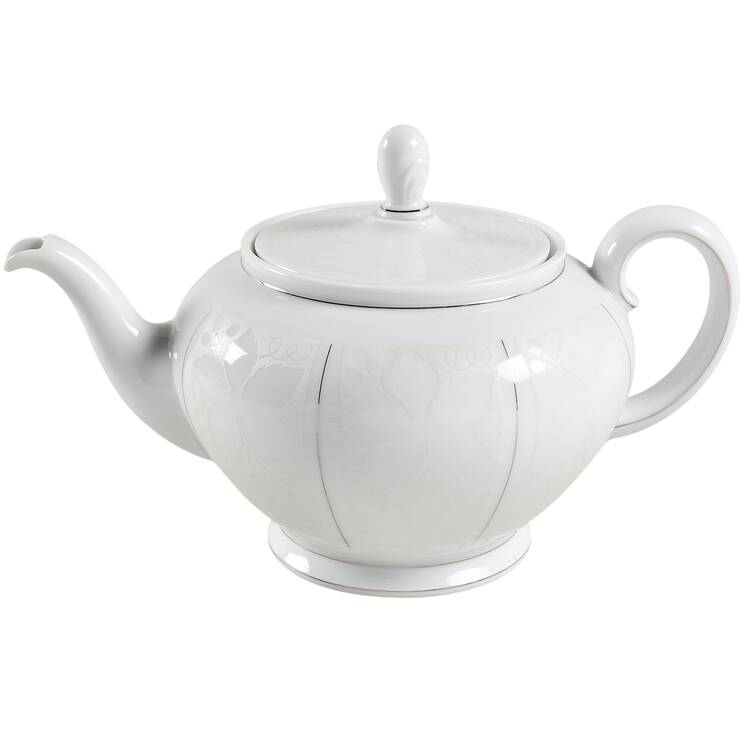 White Velvet (Platinum) Teapot & Lid