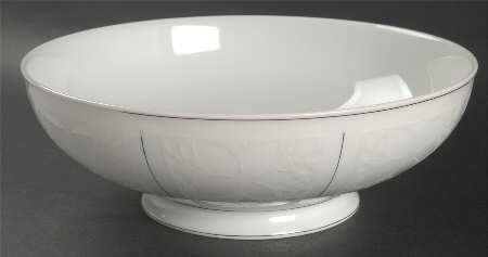 White Velvet (Platinum) 9" Round Vegetable Bowl