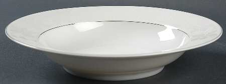 White Velvet (Platinum) Rim Soup Bowl
