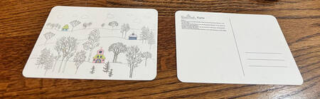 Winter Journey Metal Postcard
