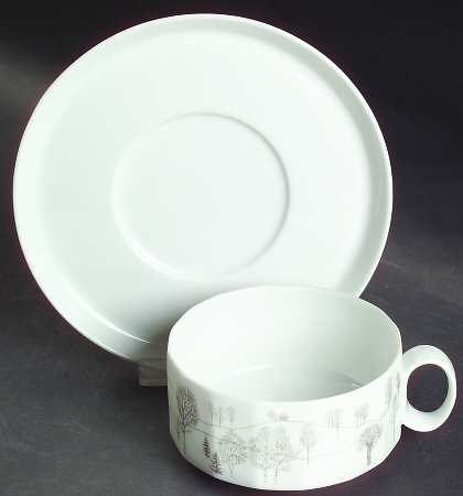 Winter Journey Flat Cup & Saucer Set