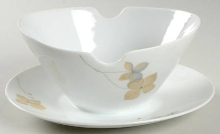 Wood Nymph Gravy Boat with Attached Underplate