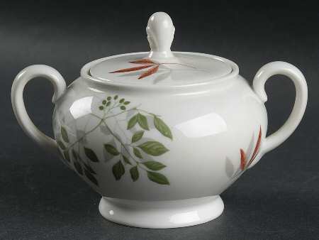 Woodland Ferns (Aida) Sugar Bowl & Lid