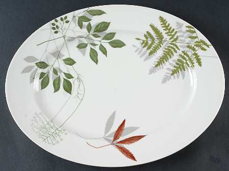 Woodland Ferns (Aida) 15" Oval Serving Platter