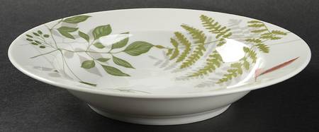 Woodland Ferns (Aida) Rim Soup Bowl