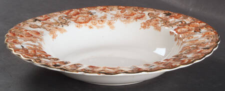 Victorian Rust Rim Soup Bowl