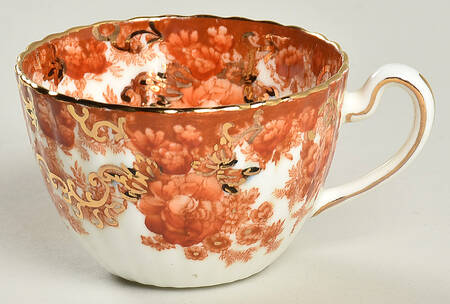 Victorian Rust Flat Demitasse Cup