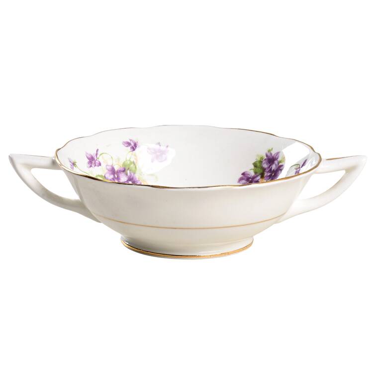 Violet (Scalloped) Footed Cream Soup Bowl