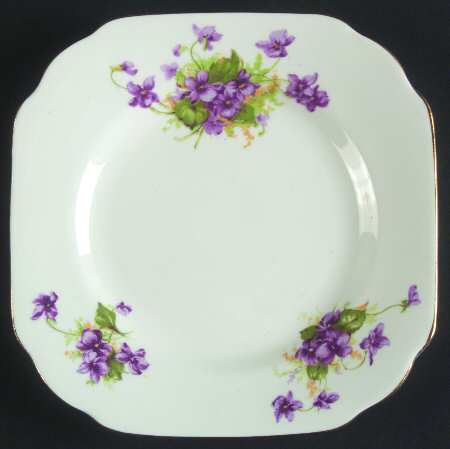 Violet (Scalloped) Square Bread & Butter Plate